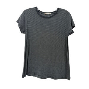 Marine Layer Women's Scoop Neck Black & White Striped T-Shirt Size XS